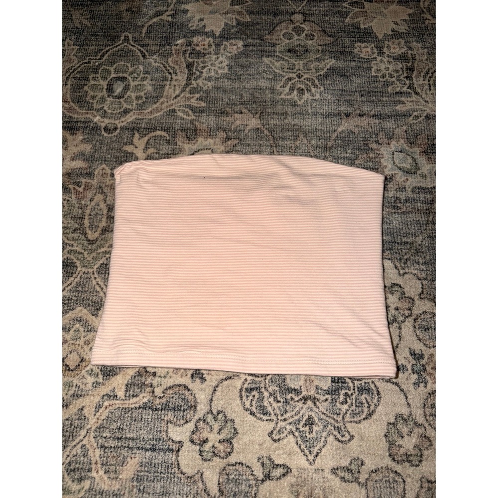 Brandy Melville Striped Tube Top Pink